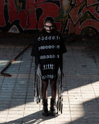 Zwart T-shirt "Speelse dood"