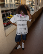 "Speelse dood" T-shirt in wit