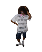 "Speelse dood" T-shirt in wit