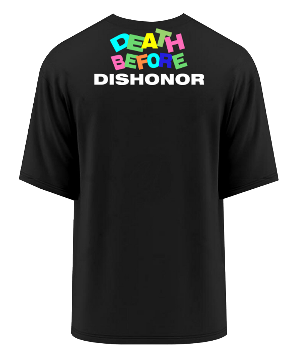 Zwart T-shirt "Speelse dood"
